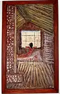 "Woman next to window", 1979, cement and acrylics over wood, CCTS
