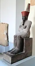 Sandstone statue of Mentuhotep II; 11th Dynasty, c. 2060โ2009 BCE, Egyptian Museum, Cairo