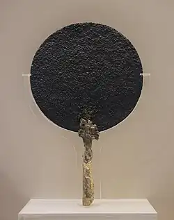 Bronze mirror with ivory handle, 1500-1350 BCE