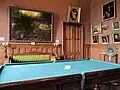 The Gothic style billiards room adjoining the Dining Room.