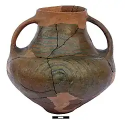 Ceramic vessel, 5th mill. BC (Slatino-Dikili Tass).[15]