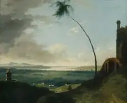 Tomb with a distant view of the Rajmahal hills by William Hodges