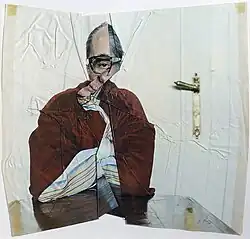 Jiří Kolář, Self-portrait (1971), crumplage