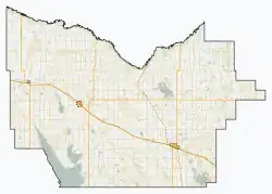 Throne, Alberta is located in County of Paintearth