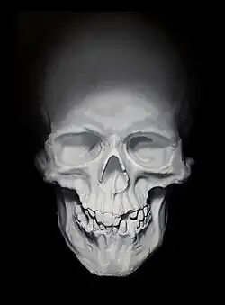 Memento mori from "Death and the Maiden" series, 2020, oil painting on canvas, 110x90 cm, 2020