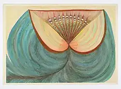 Electric Flower, tempera, pastel and ink, 1960s