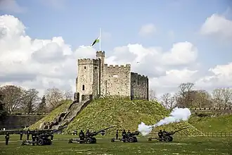 104 Regiment Royal Artillery fire a Death Gun Salute for Prince Philip