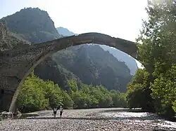 The old bridge of Konitsa over the Aoos river