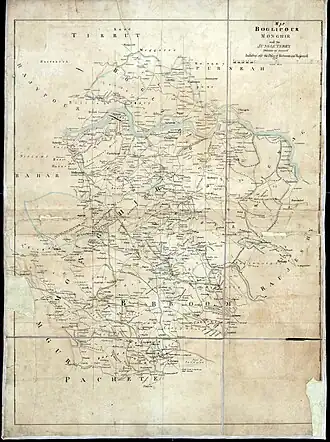 Kharagpur Raj (Curruckpour) as part of the Jungle Terry during the early 19th century.