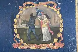 1864 flag for the 127th U.S. Colored Infantry.