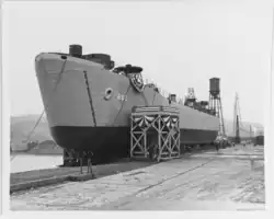 LST-662 ready for launching ceremony