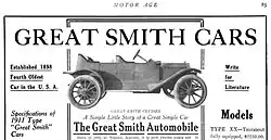 1910 Great Smith advertisement from Motor Age