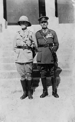 Major RC Earl and Lieutenant-Colonel RJ Tucker, BVRC, on Armistice Day, 1930
