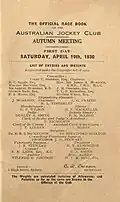1930 AJC St Leger showing raceday officials
