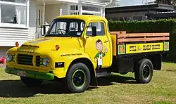1976 Bedord J1 truck. Over 500,000 Bedford trucks were built on the TK platform in New Zealand
