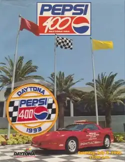 The 1993 Pepsi 400 program cover.