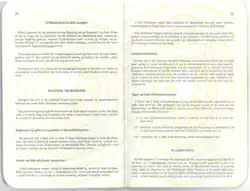 1995 South African Passport pages 38 and 39. Conditions of Issue, Information for Travellers and Caution notices in Afrikaans.