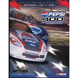 2001 Pepsi 400 program cover