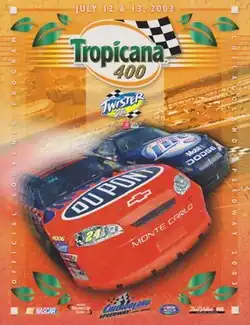The 2003 Tropicana 400 program cover.