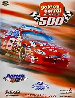 2005 Golden Corral 500 program cover