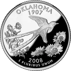 Oklahoma quarter dollar coin