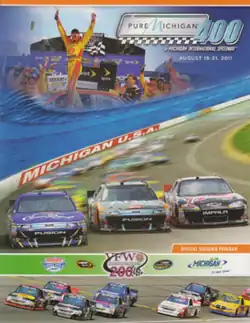 2011 Pure Michigan 400 program cover