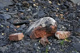 Old bricks from surface buildings.