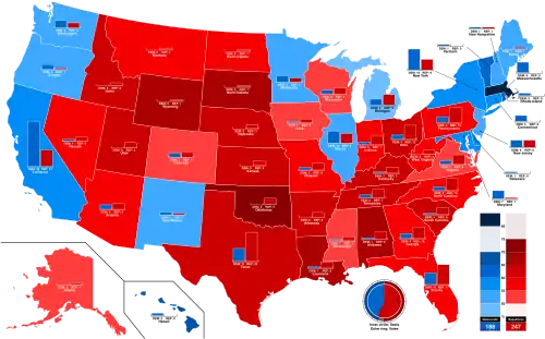 Number of seats won by state