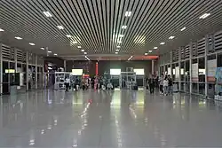 Security of the north station building, located on a flyover over the Xingchang Road