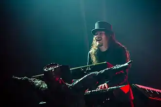 Holopainen performing with Nightwish in 2015