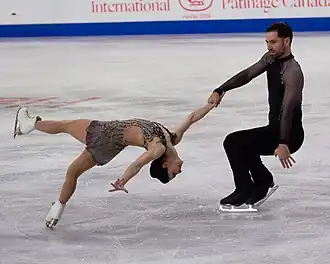 Deanna Stellato-Dudek and Maxime Deschamps at the 2024 Skate Canada International