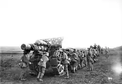 Moving into action, Ham, March 1918.