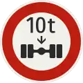241-10 – Maximum axle weight (formerly used )
