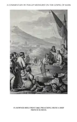 Preaching from a ship. French School. In the Bowyer Bible in Bolton Museum