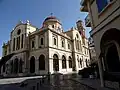 St. Minas Cathedral Heraklion, South-West facade with tower and dome