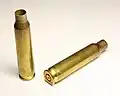Bullet casings of a 5.56×45mm NATO cartridge