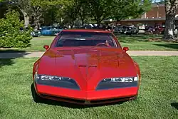 Front view of the Banshee III, taken at the McPherson College annual car show, May 3rd, 2025.