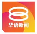 8TV Mandarin News colorful variant logo, used since 8 April 2022.