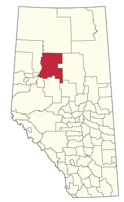 Location within Alberta