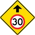 (MR-WDAD-2) Speed Limit Ahead (30 km/h) (used in Western Australia)