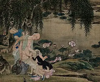 A man and two male youths (Chinese)