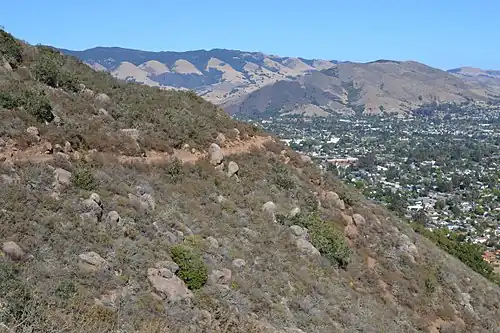 A portion of the Bishop Peak trail