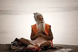 Sadhu by the Ghats on the Ganges