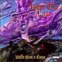 The cover features a neighborhood prison complex with a watchtower shining a spotlight on the roof of a building. Over the neighborhood is a shroud of purple clouds in the shape of Uncle Sam. The group's name appears beside Uncle Sam and the album title is below the neighborhood, both written in Gothic-style font and colored in red and yellow respectively.