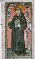 Saint Adalric, fresco in the church