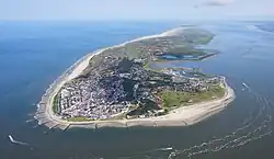Aerial view of Norderney from the west