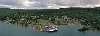 Aerial view of the Copper Harbor community