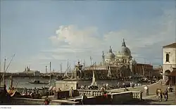 Venice the Dogana and Santa Maria della Salute from the Molo