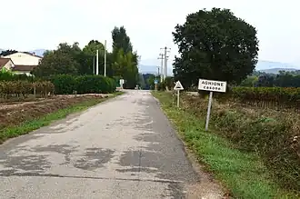The road into Aghione