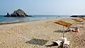 Snoopy Island seen from Al Aqah Beach